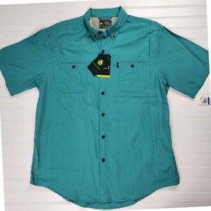 GH Bass & Co Explorer Mens XL Short Sleeve Button Down Shirt Wicking Sun Blocker